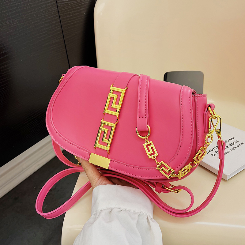 Bag Women's 2025 Cross-border Hot-selling Retro Simple Fashion Commuting Elegant High-grade Texture Solid Color Shoulder Crosbody Bag