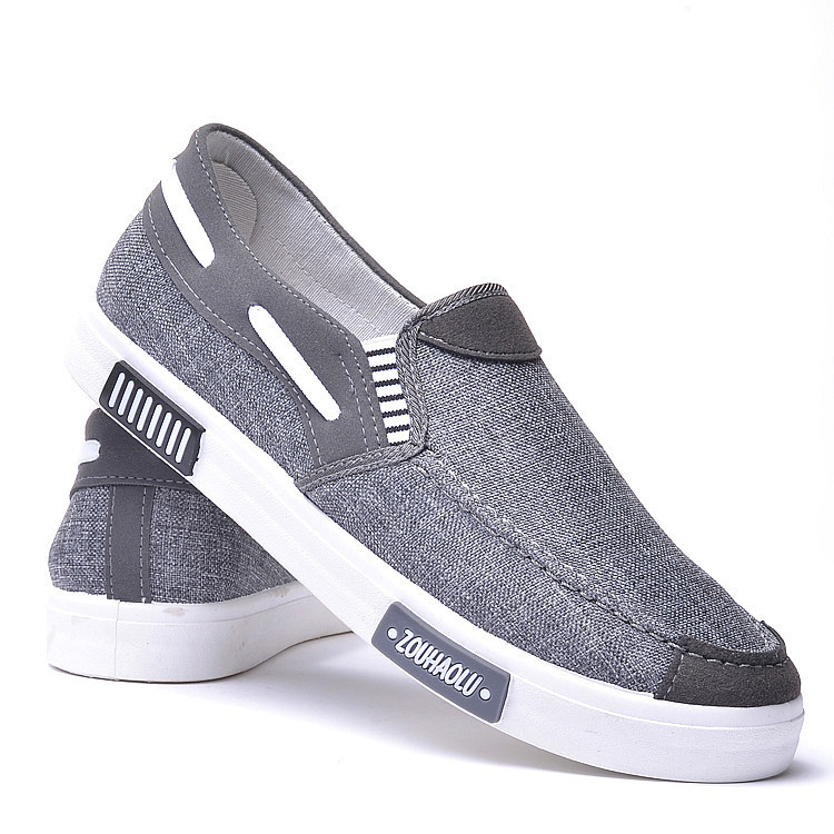 Men's Canvas Shoes Breathable Old Beijing Cloth Shoes Slip-on Casual Single-layer Shoes Cross-border Low-top All-match Shoes Trendy Hair-generation Shoes