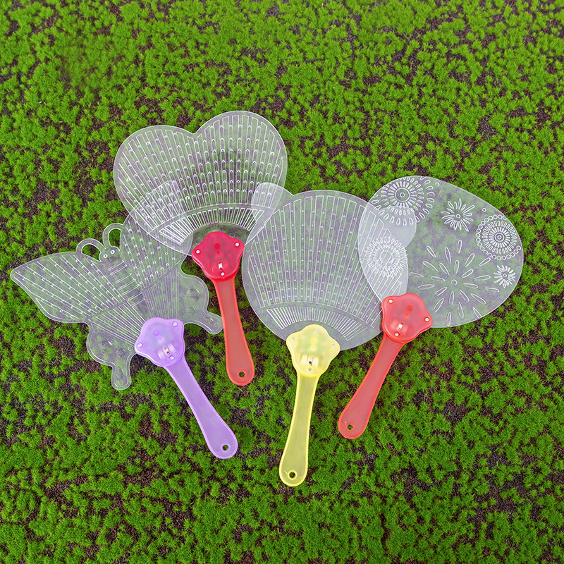 Hot sale colorful luminous fan Flash fan luminous toy performance ball props summer hot sale wholesale
