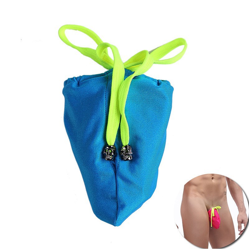 Men's Fashionable European and American Underwear Shorts Swimwear Low Waist Breathable Thong 