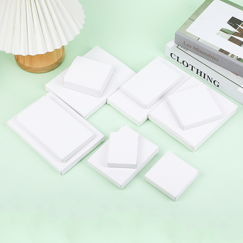 Digital packaging box custom Amazon universal small white box wholesale blank box printing square thick white cardboard box