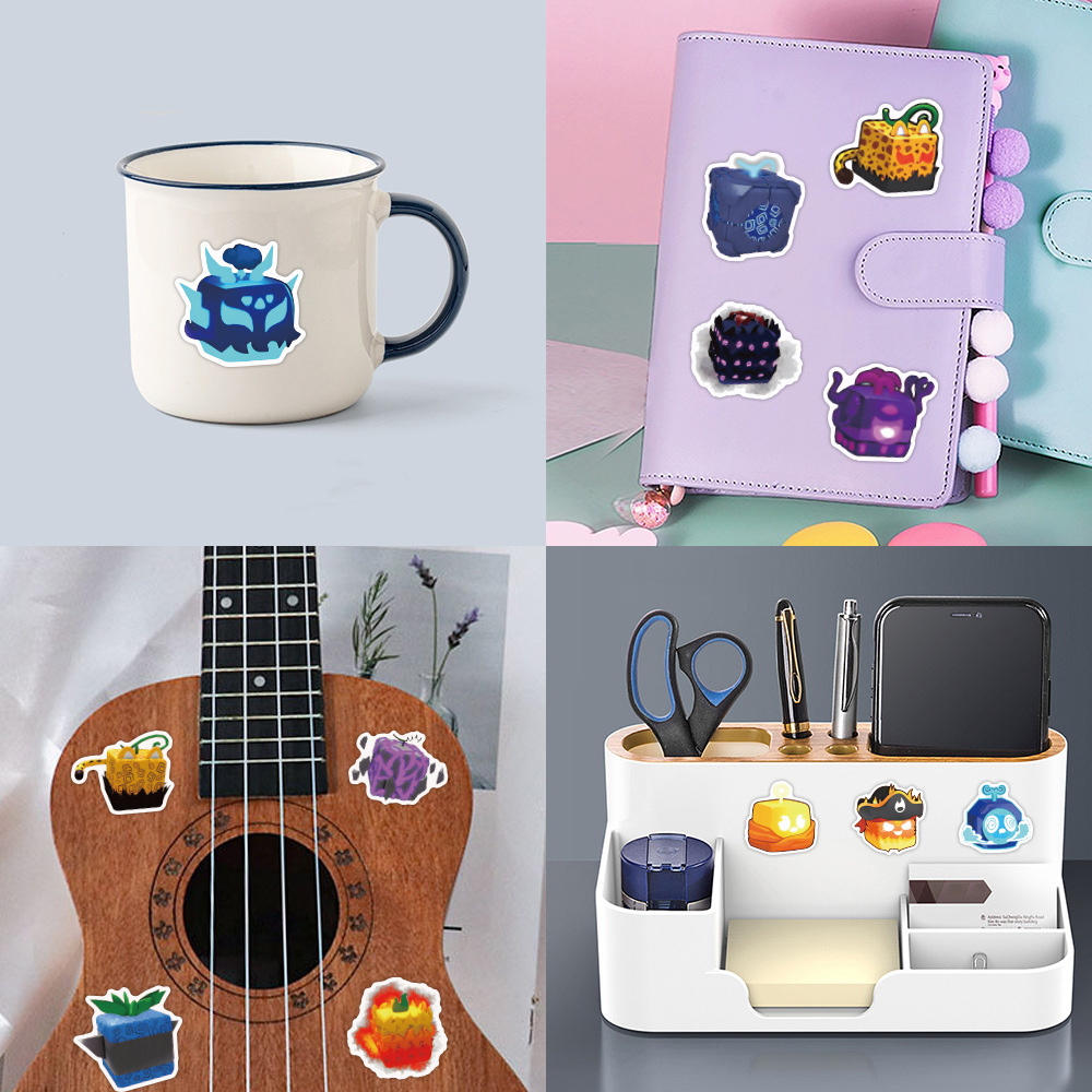 50 new BLOX FRUITS graffiti stickers decorative notebook luggage personalized waterproof stickers wholesale