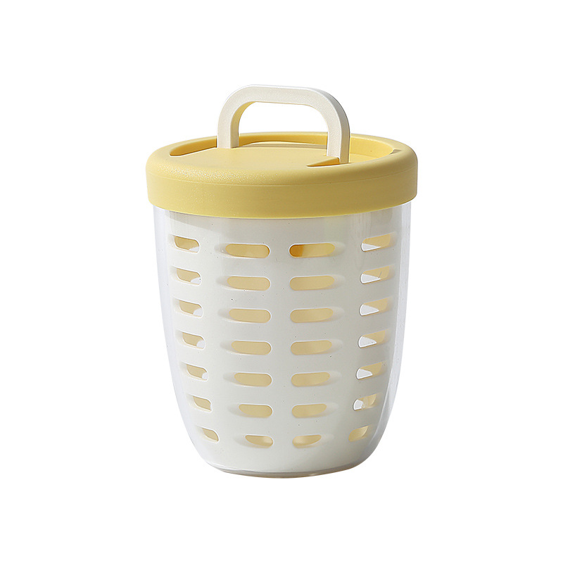 Leachable Fruit Cup with Fork Portable Picnic Box Large Capacity Storage Plastic Breakfast Cup Sealed Leak-proof Salad Box