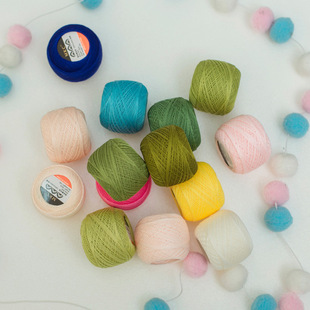 MKC80 lace thread DMC golden ticket flat thread micro hook diy hand shuttle embroidery hand bow ball factory supply
