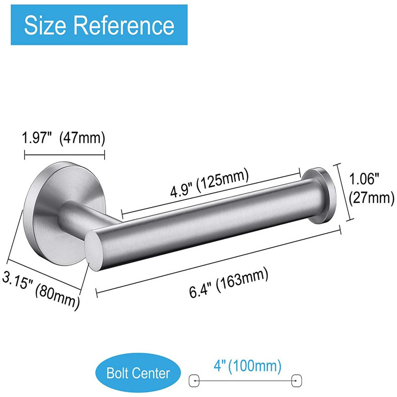 304 Stainless Steel Tissue Holder Paper Roller Toilet Paper Holder Punch-free Toilet Toilet Bathroom Storage Rack Paper Roller
