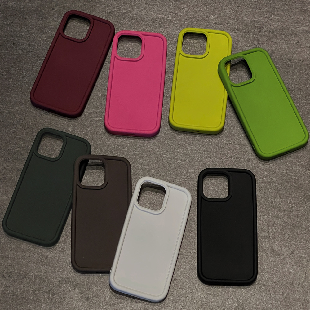 磨砂膚感15蘋果14Promax全包純色iphone13手機殼適用12情侶11軟殼