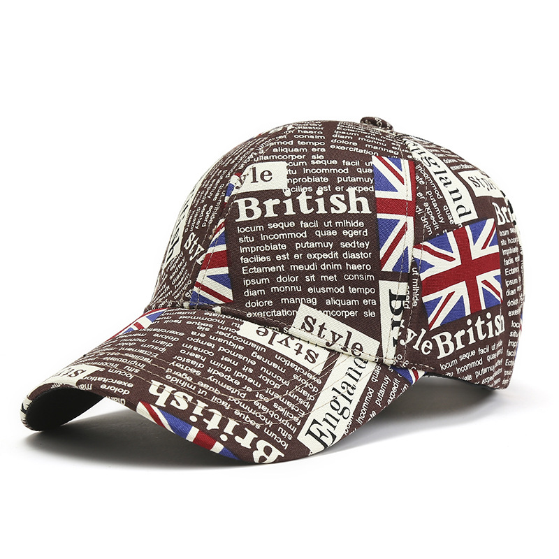 Adult hat wholesale European and American men and women Rice flag baseball hat cross-border British flag pattern sun hat