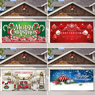 New Christmas Background Cloth Garage Hanging Cloth Holiday Party Decorative Cloth Banner Tapestry with Cross Border Amazon