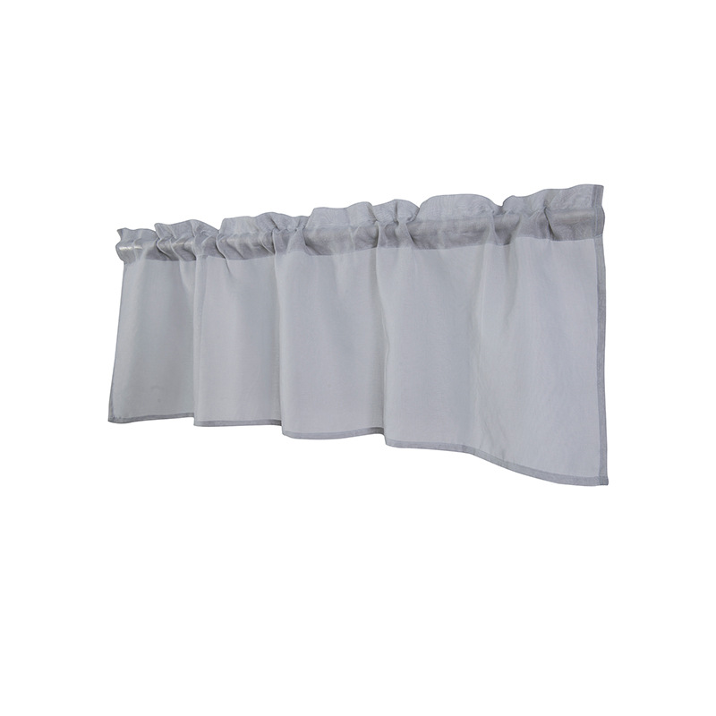 Factory supply solid color hemp yarn curtain rod curtain kitchen curtain curtain foreign trade finished curtain