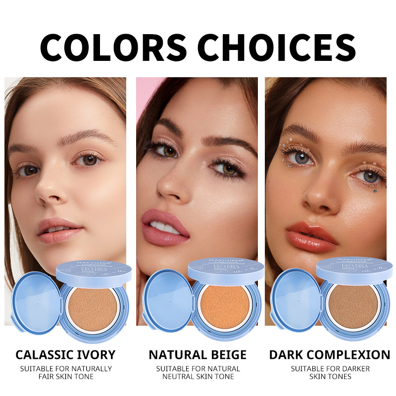 MAYCHEER Lasting Waterproof Air Cushion BB Cream Moisturizing Moisturizing Sweat-proof Oil Control Concealer Natural 