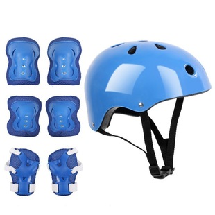 New Plum Blossom black bubble helmet butterfly protective gear seven-piece set balance car scooter roller skating shoes skates protective gear suit