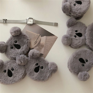 Niche Design Plush Koala Makeup Mirror ins Portable Mini Carry-on Small Mirror Carry-on Makeup Mirror Small Round Mirror