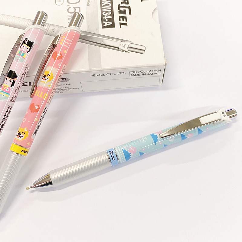 Japan Pentel Dispatong Tokyo Story Limited Gel Pen BLN75 and Wind Pixel 0.5 Black Quick Dry Pen