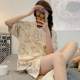 2023 new pajamas women's summer cute short-sleeved shorts plus size internet red style outdoor wear summer suit homewear