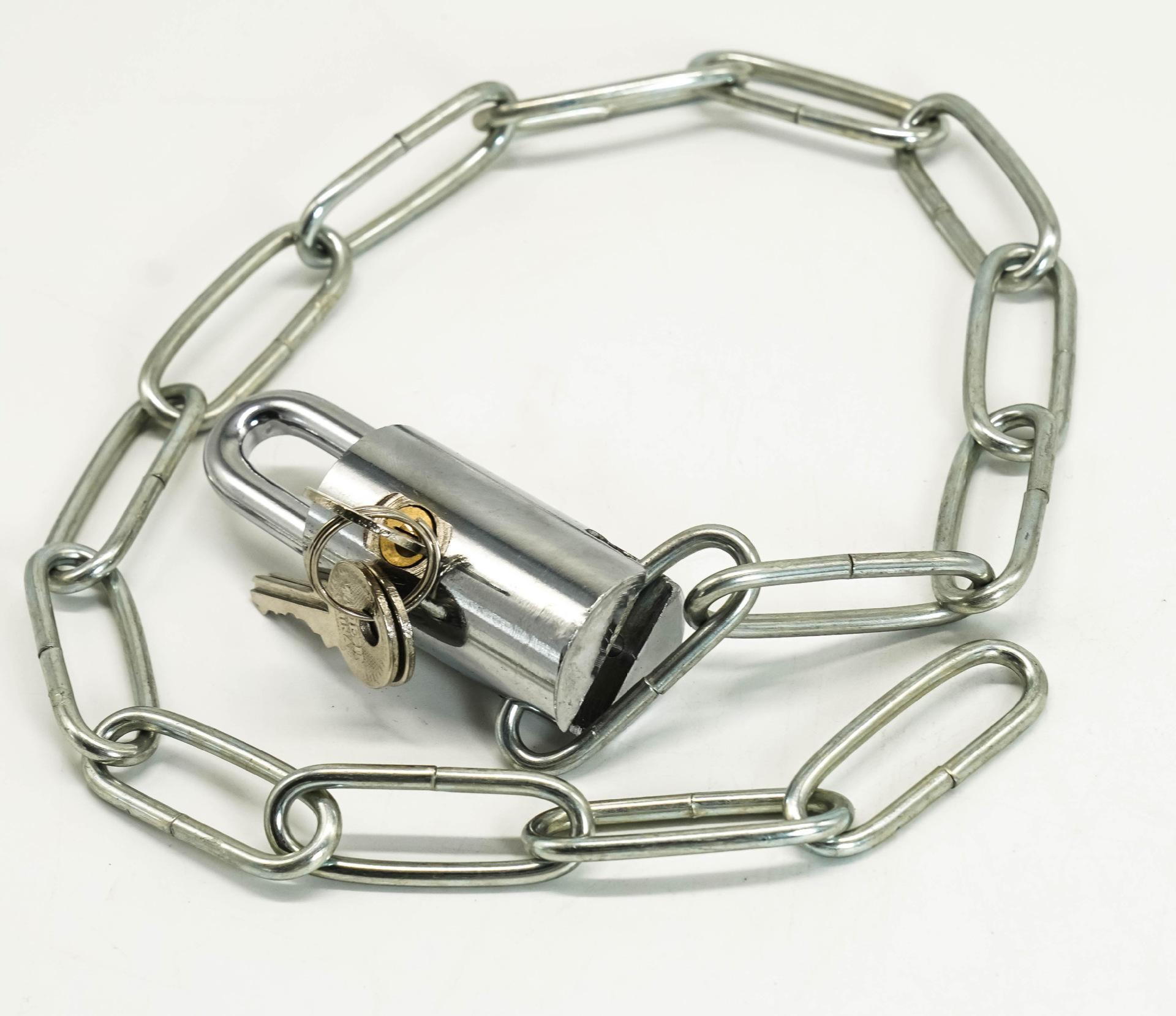 Manufacturers supply white round head chain lock outdoor anti-theft chain lock bicycle motorcycle chain lock