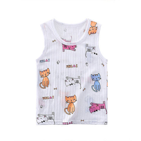 Children's vest summer cotton thin boys and girls baby breathable bottoming belly baby sleeveless small vest wholesale