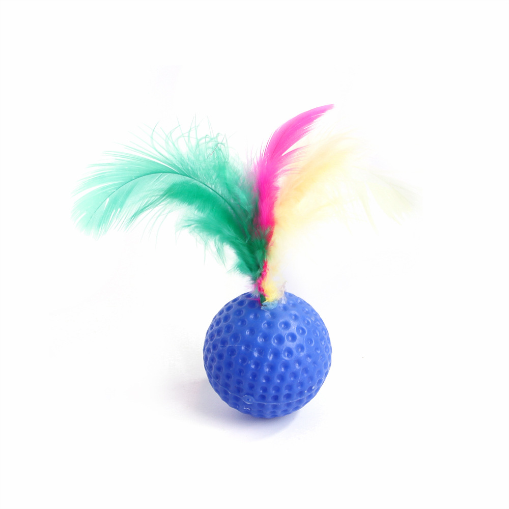 Cross-border New Pet Cat Toy Bell Ball Feather Cat Teaser Plush Mouse Spring Cat Tunnel 22 Pieces Set