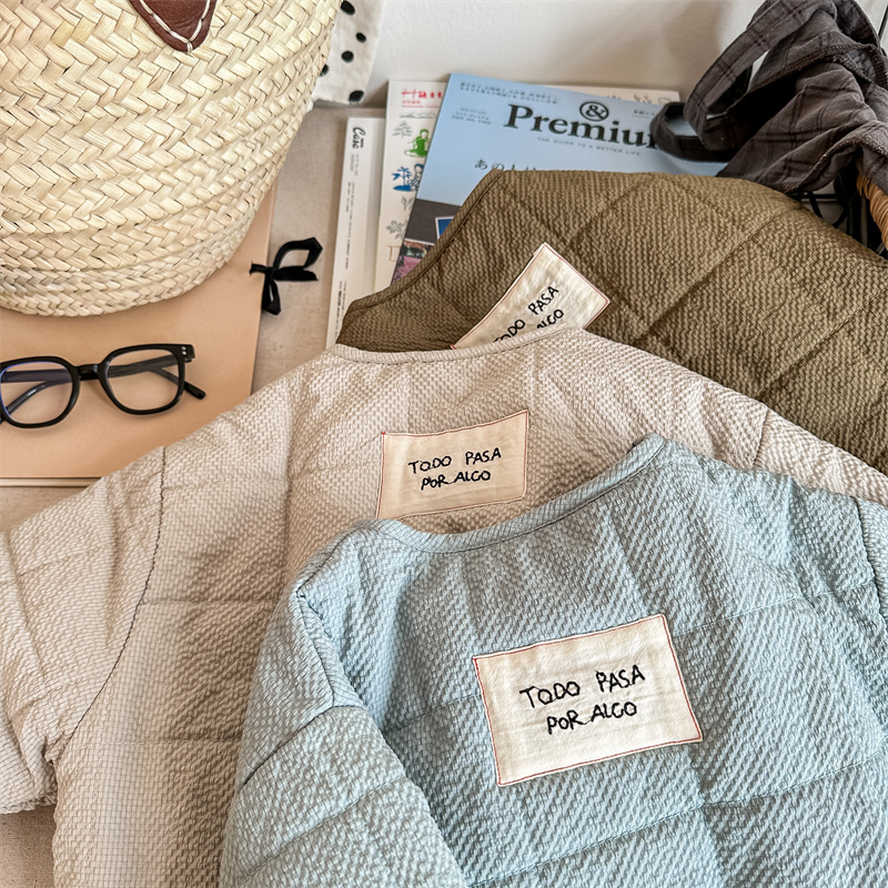2023 children's clothing autumn and winter clothing children's Korean-style quilted cotton-padded coat girls' winter coat cotton-padded coat 123578