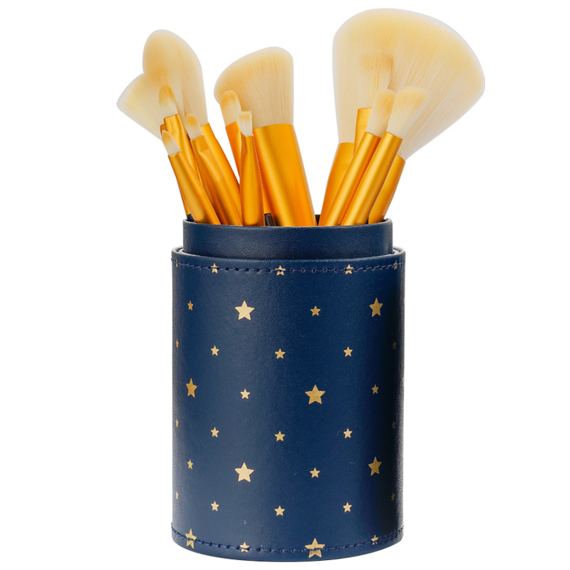 Ermu Same Style Grape Star Cosmetic Brush Set Beginners Cangzhou Soft Wool Powder Brush Eye Shadow Brush Blush Highlight Brush