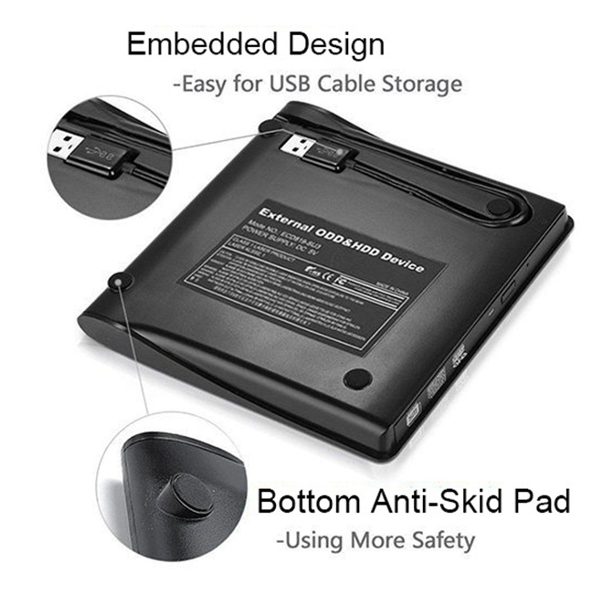 External CD drive USB 3.0 slim external DVD CD drive high speed data transfer burner