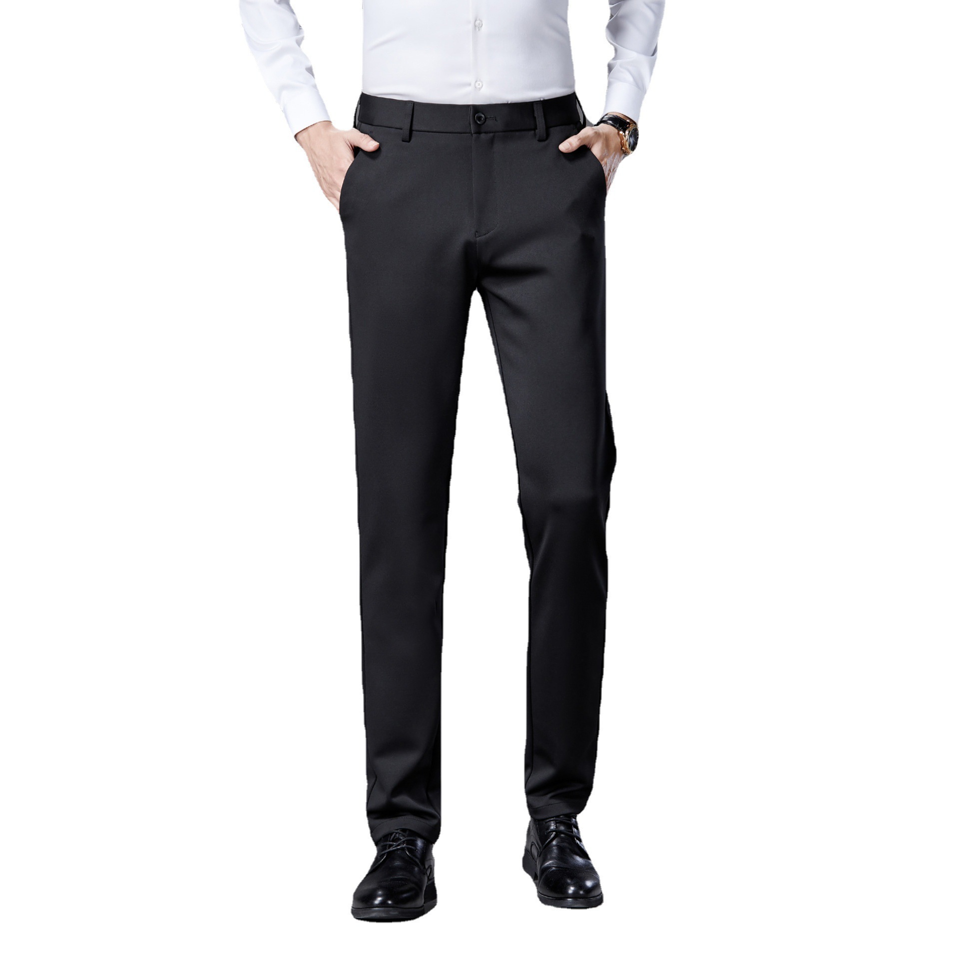 Men's Suit Pants Business Dress Straight Pants Stretch Suit Pants 2023 Summer Thin Men's Suit Pants