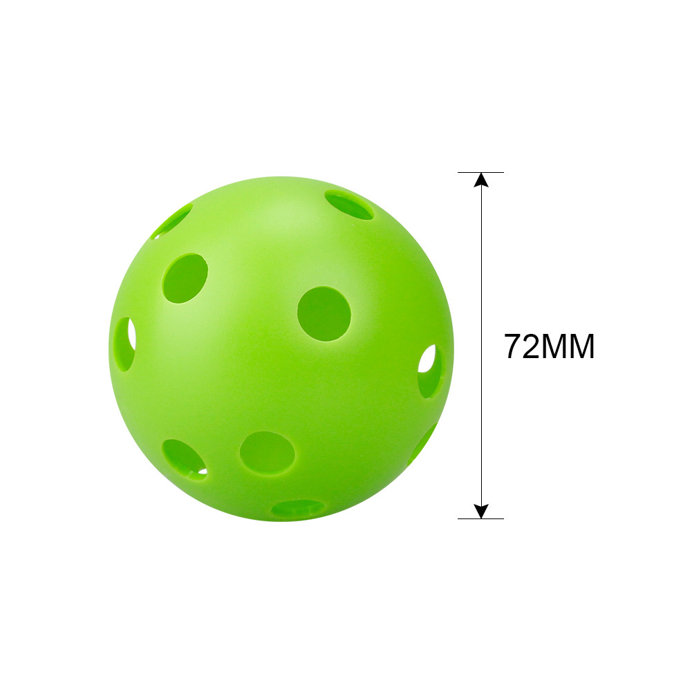 72mm practice baseball 26 holes 17g green hard plastic PE blown hole hole ball Wei float floor ball