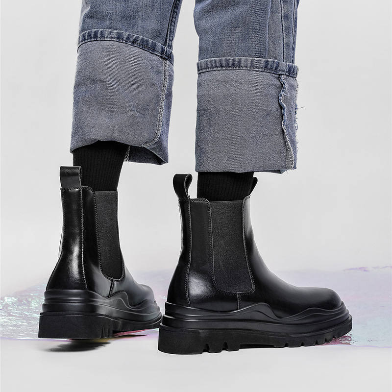 2023 autumn and winter new martin boots men's chelsea boots cigarette boots fashion men's boots a generation of hair