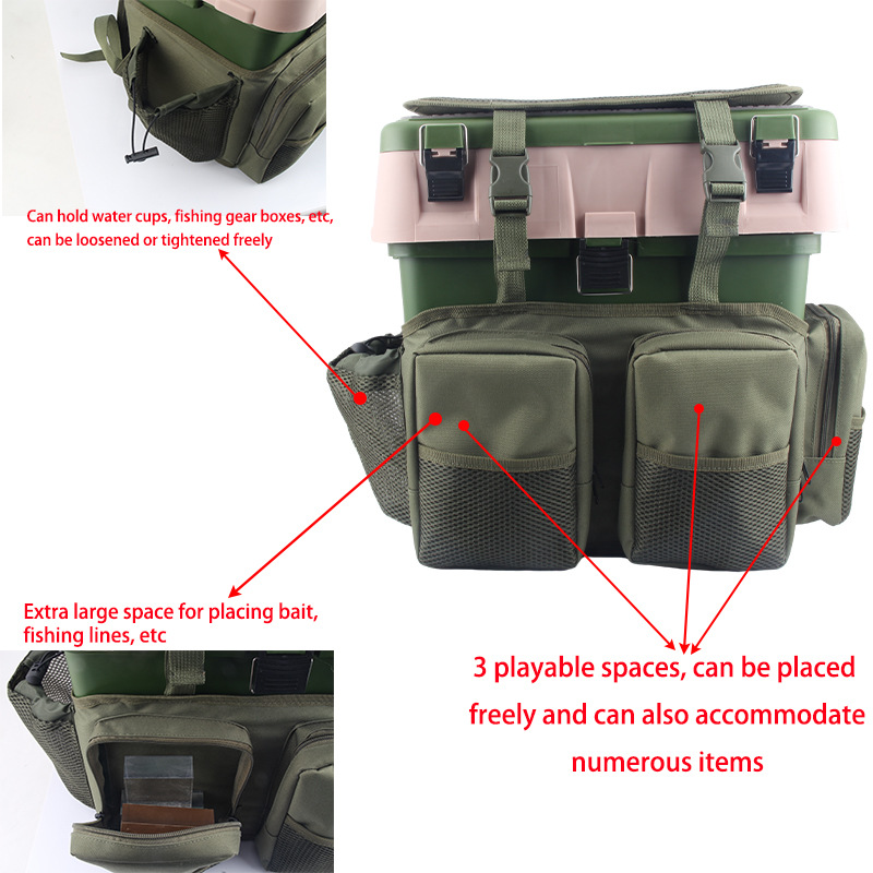 Luya fishing box expansion backpack toolbox table fishing rock fishing box can sit and back