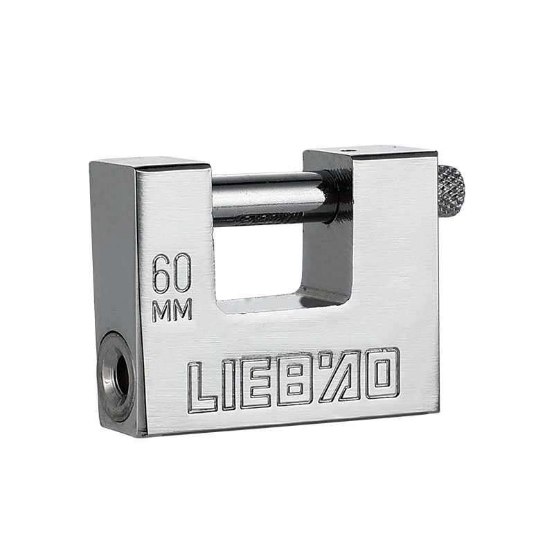 Rectangular open padlock horizontal open small size lock head household anti-shear anti-skid anti-smashing lock large door lock anti-theft open lock