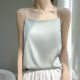 Silk Silk 2024 spring/summer women's new short slim-fit off-neck sleeveless temperament inner top camisole