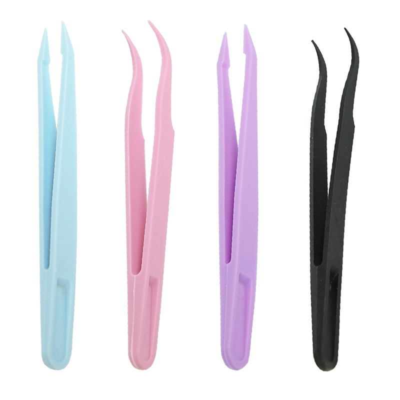 Diamond Painting Plastic Tweezers Color Nylon Straight Head Elbow Pointed Head Nail Art Sticker Handmade DIY Tweezers Tool