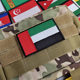 Asian countries embroidery stamp embroidery hook and loop stamp cloth sticker outdoor bag with cloth label patch identification badge hook flag