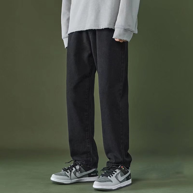 Men's Jeans Men's Spring Autumn and Winter 2022 New Grey Straight Loose Wide Leg Trendy Casual Long Pants