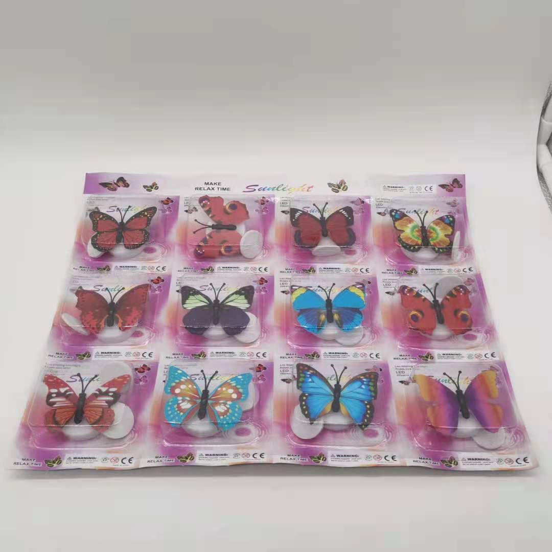 Butterfly Night Light LED Colorful Luminous Butterfly Flash Luminous Butterfly Decoration Luminous Butterfly Wall Stickers Butterfly