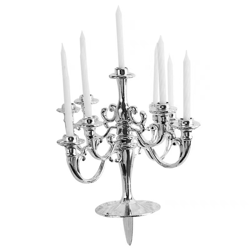 European Retro Birthday Candlestick Ornaments Baking Cake Candlestick Decoration Birthday Candle Internet Celebrity Ornament Baking Accessories