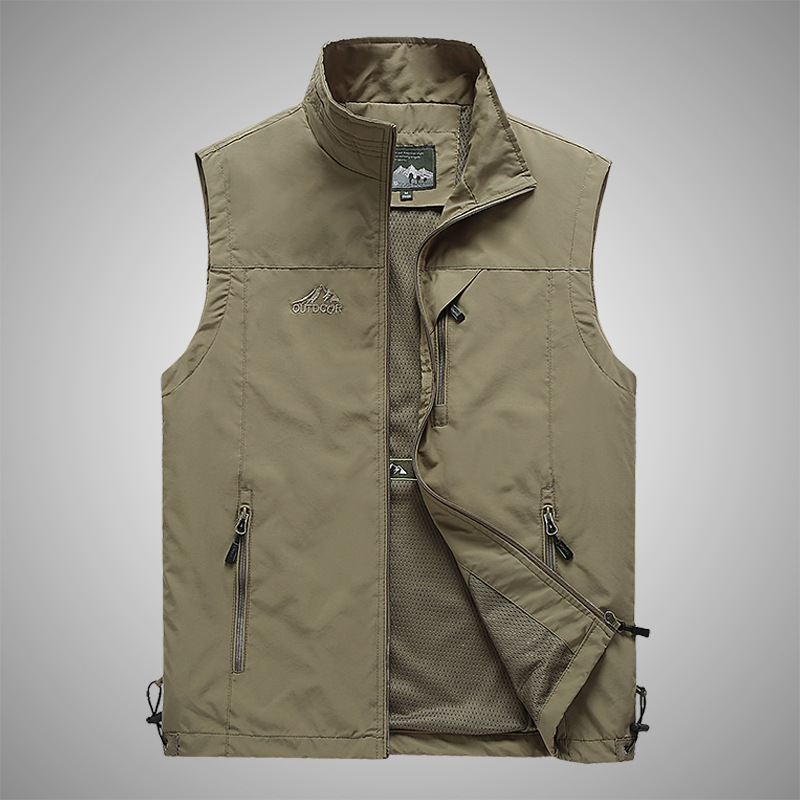 Spring and Autumn New Vest Men's Outdoor Casual Young and Middle-aged Photography Fishing Waistcoat Vest Vest 2019
