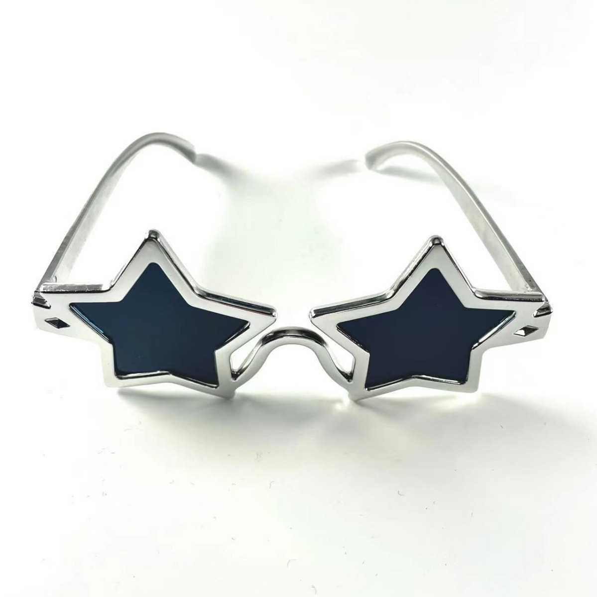 2023 new creative five-pointed star decorative glasses Golden Silver trendy fashion dance party photo props