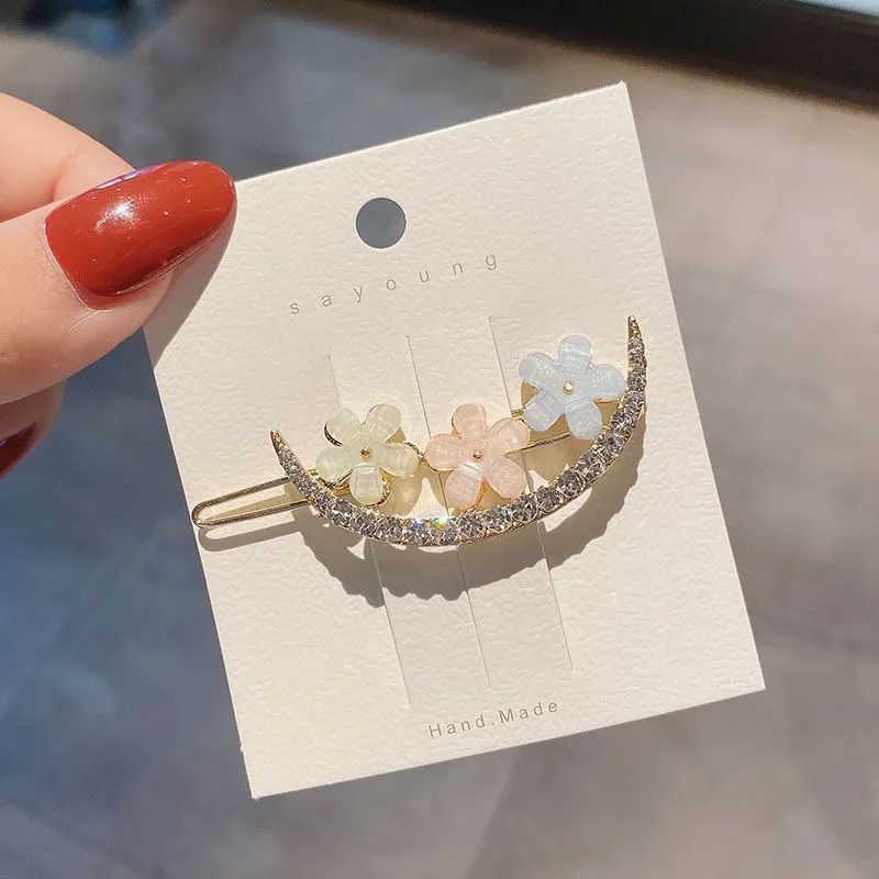 Nouvelle épingle à cheveux en perles de strass, petite frange fraîche, clip latéral, accessoires pour cheveux, couvre-chef pour femmes célèbres sur Internet, épingle à cheveux cassée, bijoux_voghion.com