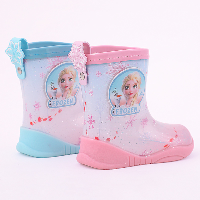 A generation of Disney children's rain boots primary school students Frozen Aisha Princess Cartoon Cute Girls Rain Boots