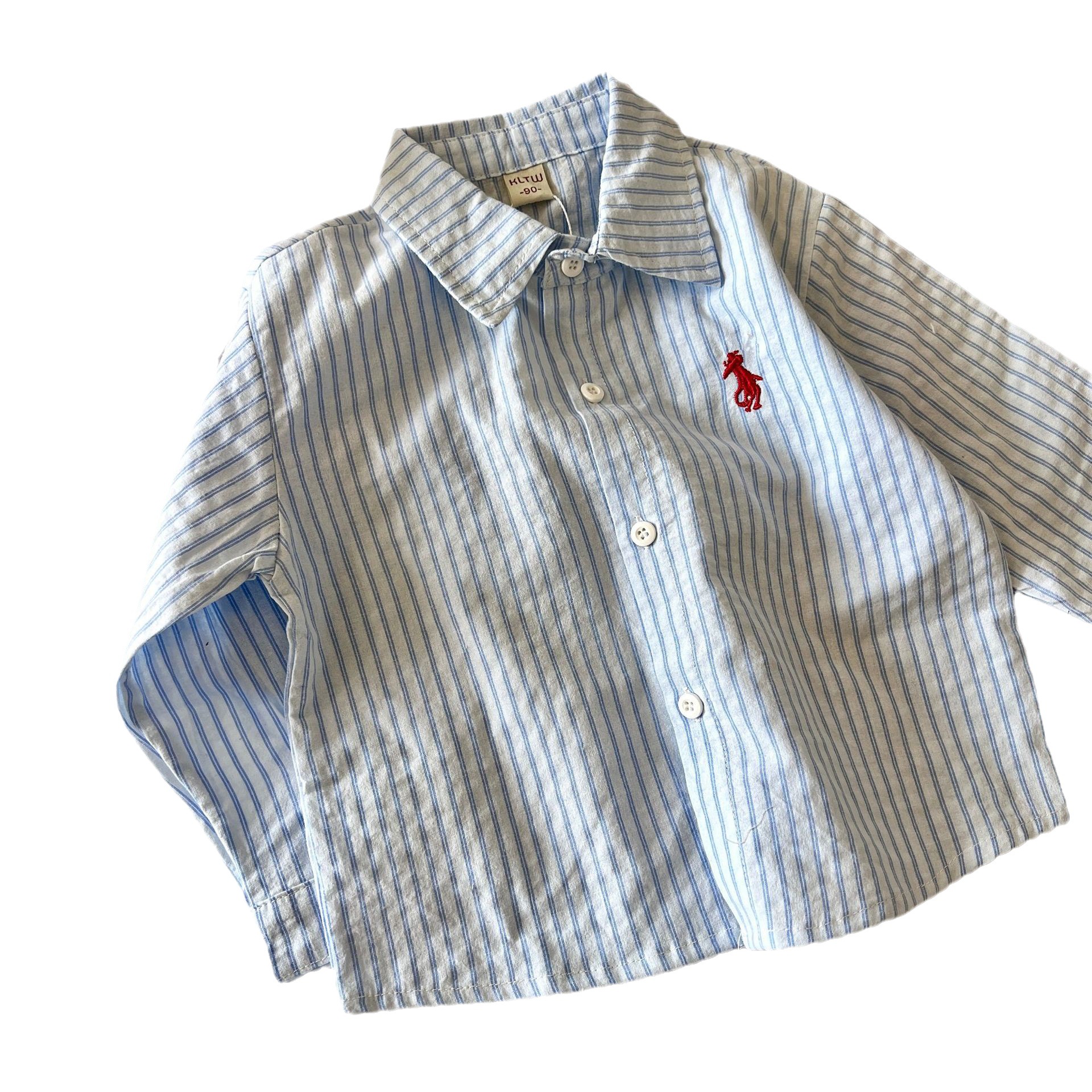 Children's Plaid Shirt 2023 Spring New Boys' Top Baby Solid Color Shirt Women's Base Sun Protection Trendy