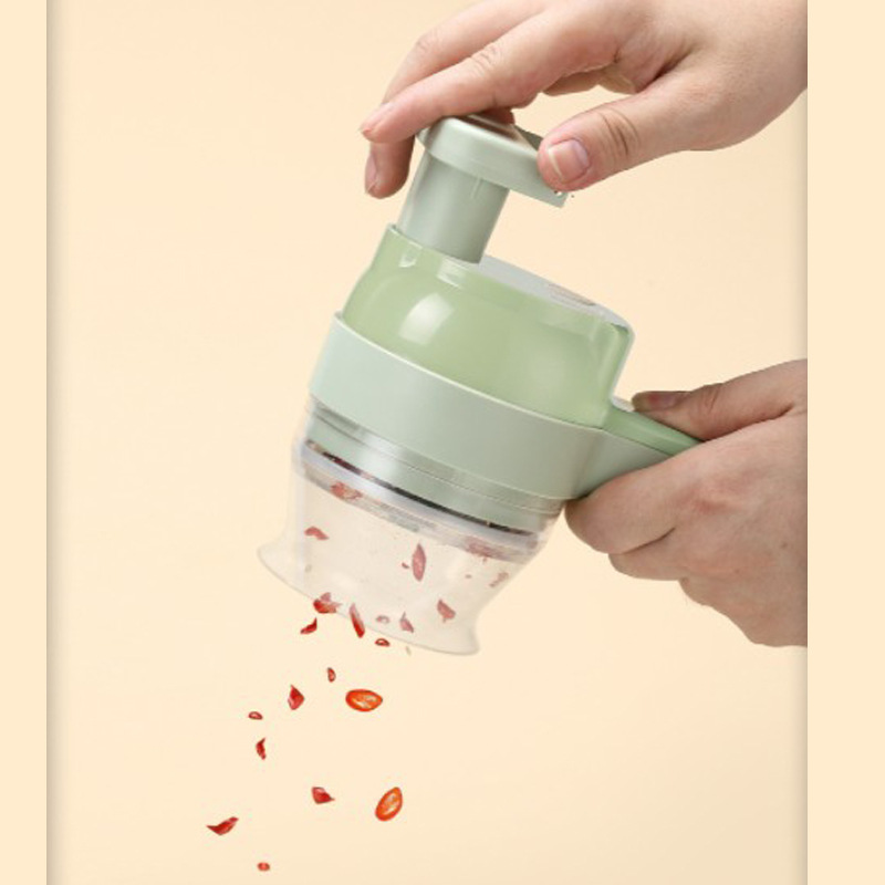 Gatling Vegetable Cutter Household Kitchen Multifunctional Garlic Pashing Garlic Stir Electric Wireless Auxiliary Food Cooking Machine