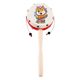 Rattle Baby Toy Gnawing Hand Wave Drum Baby Wooden Sheepskin Traditional Children Newborn Boys and Girls