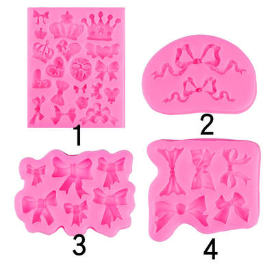 DIY variety of Crown bow shape sugar silicone mold soft clay glue accessories decorative spot wholesale