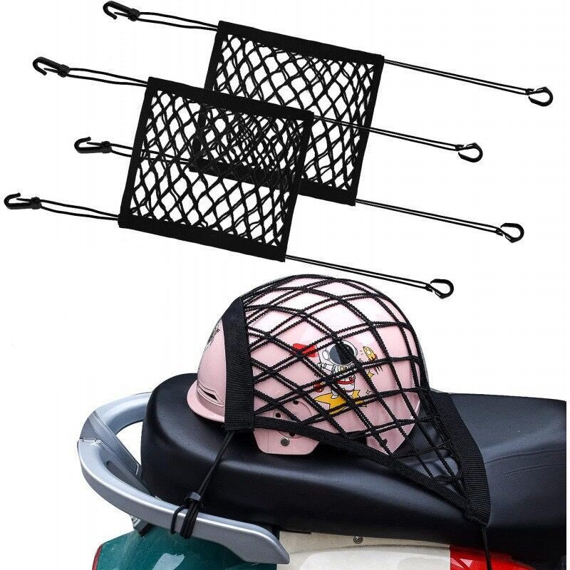 Motorcycle battery car modified luggage net helmet sundries net pocket strap elastic elastic net pocket helmet net
