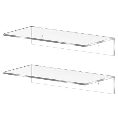 Acrylic L-shaped Shelf Wall-mounted Bookshelf Amazon Hot Sale Kitchen Bathroom Wall Transparent Finishing Storage Rack