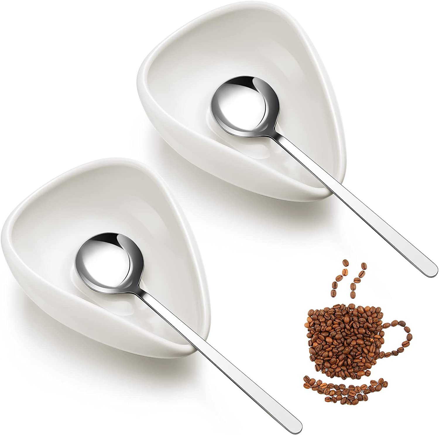 Coffee Bean Metering Cup Bean Dish Coffee Ceramic Bowl Bean Plate Cooked Bean Sample Display Plate Grinding Bean Anti-static suit