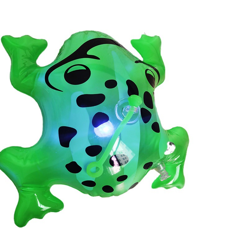 Mini Little Frog Baby Inflatable Swimming Frog Powder Yellow Green Balloon Luminous New Pendant Small Toad Inflation Toy