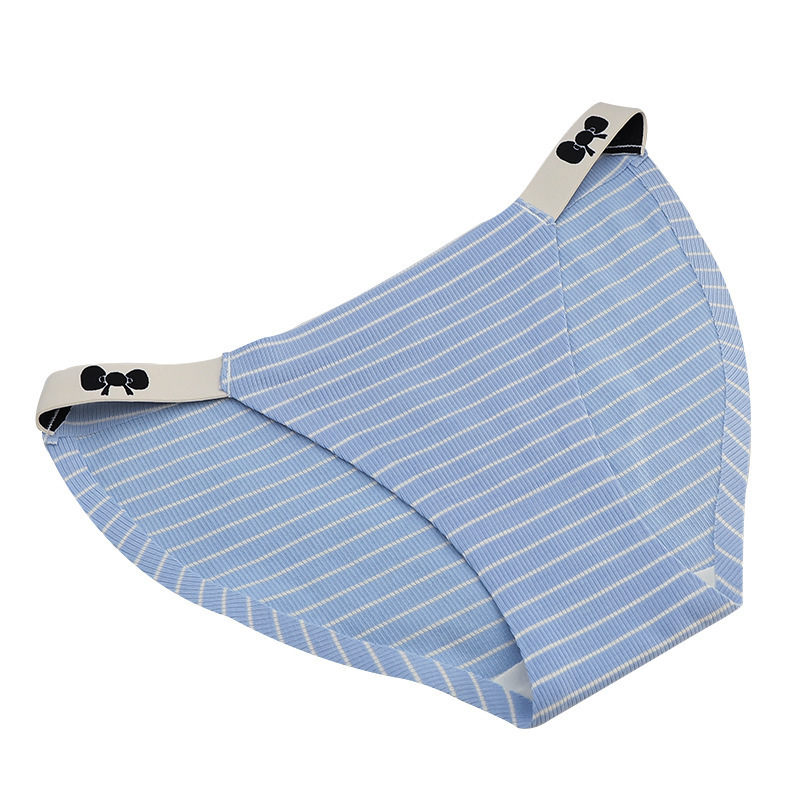 Japanese Seamless Underwear Women's High Split Women's Pure Cotton Girl's Mid-Waist Girls' Style Stripe Simple Pure Showing Leg Length