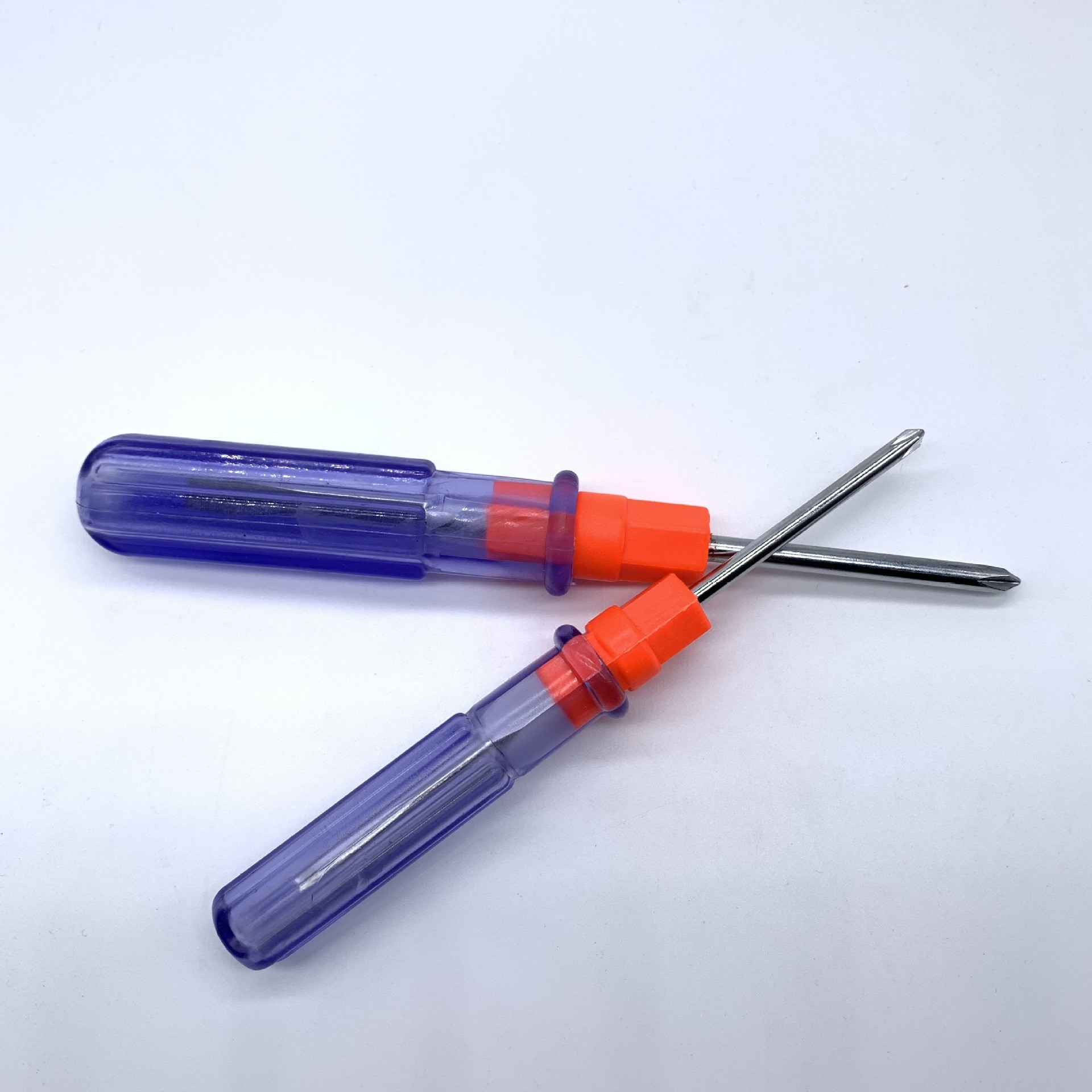 Factory wholesale Crystal screwdriver wholesale transparent handle dual-purpose screwdriver one-word cross dual-use screwdriver screwdriver