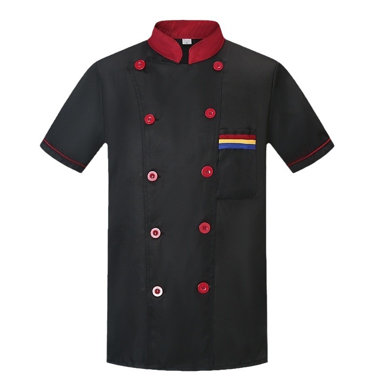 Chef work clothes short sleeve men's and women's hotel work clothes summer suit hotel kitchen clothes chef clothes wholesale